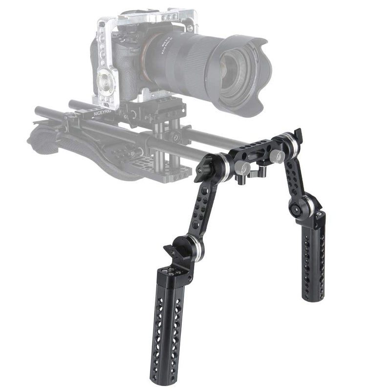 NICEYRIG Rosette Handle Kit with Extension Arm M6 Threaded Applicable for 15mm DSLR Shoulder Pad Rig System - 271 - Image 2